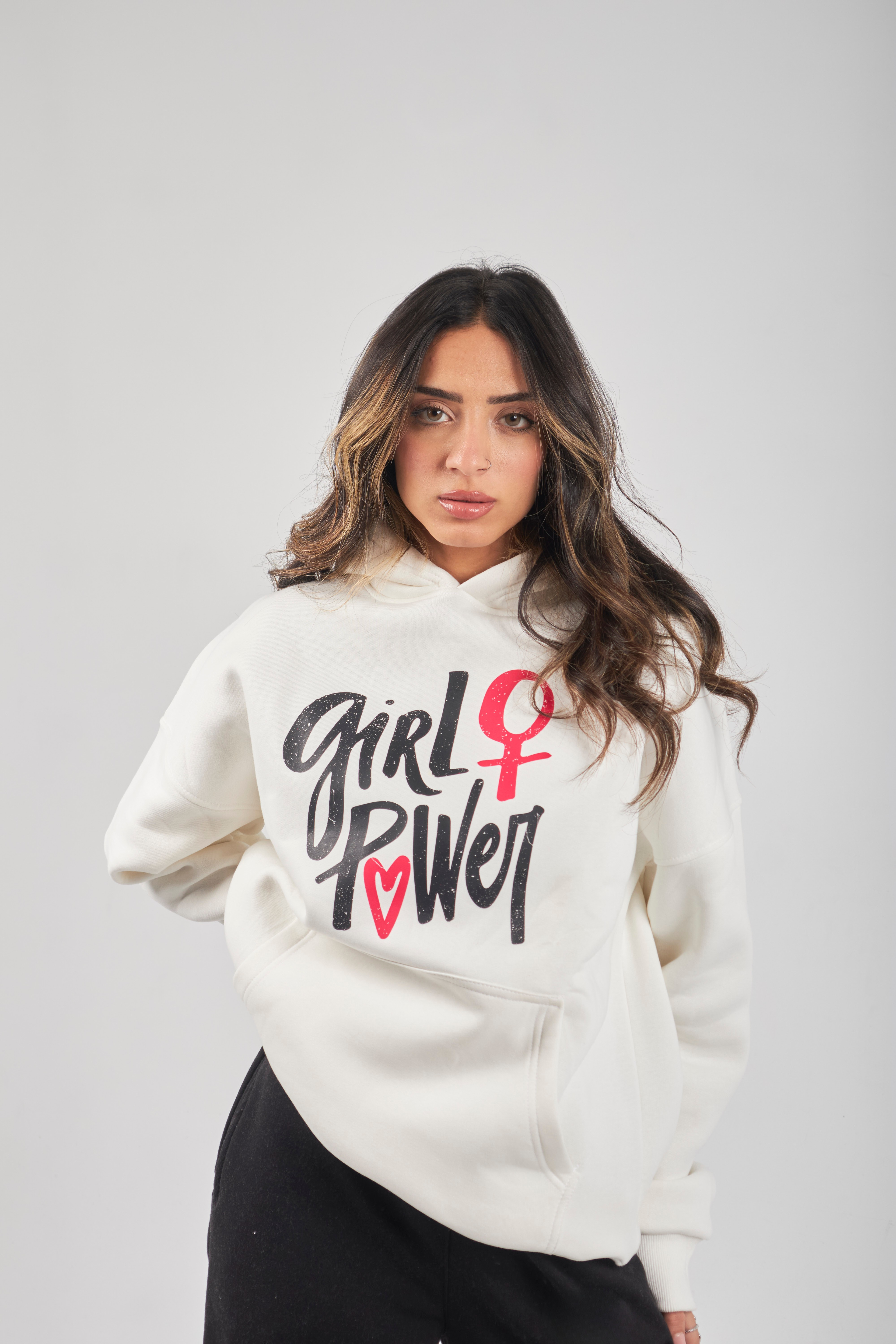 GIRL POWER 
OVERSIZED HOODIE