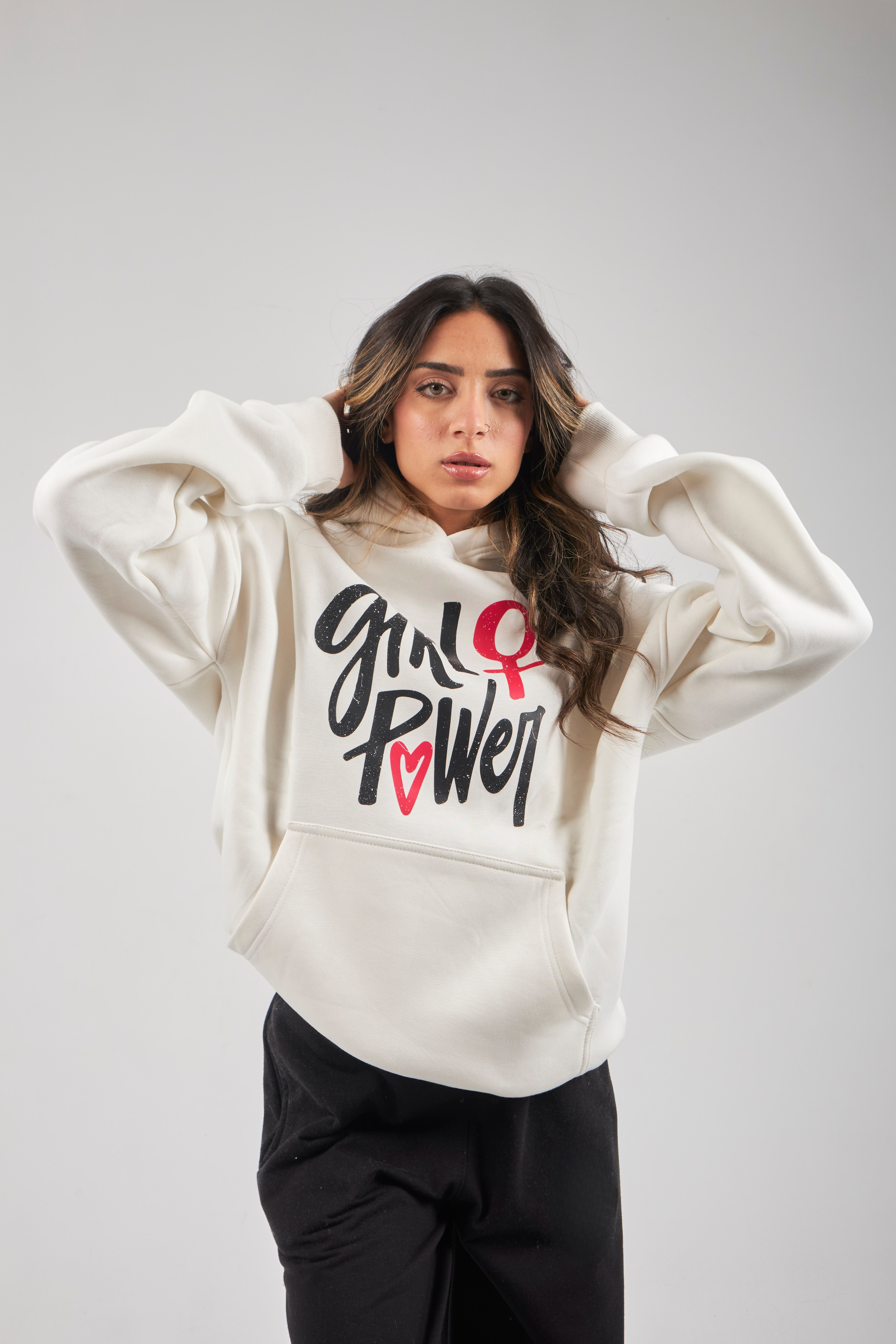 GIRL POWER 
OVERSIZED HOODIE